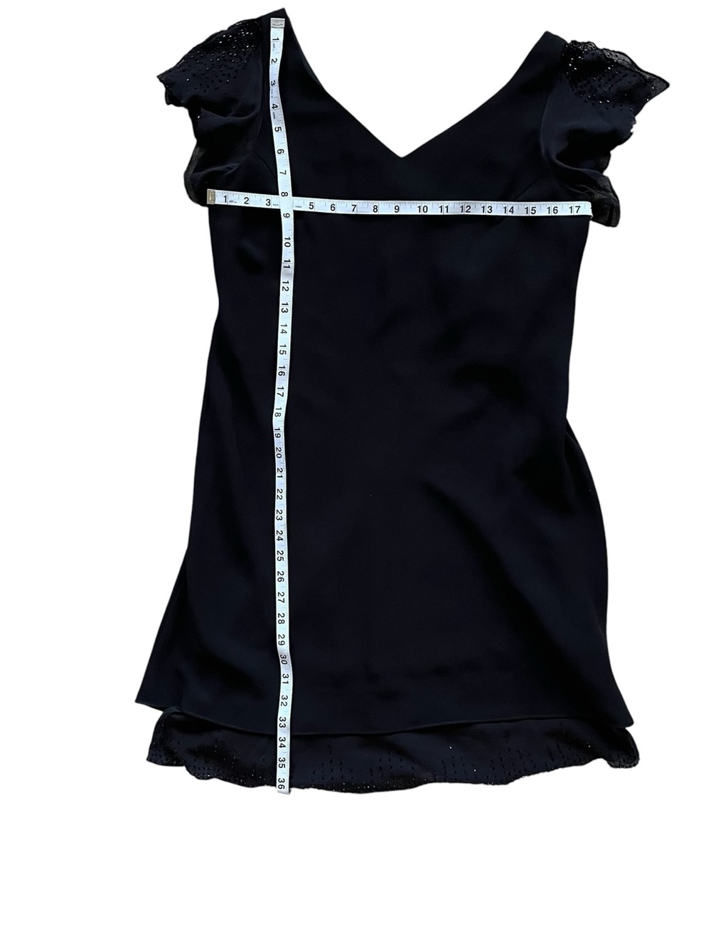 Jones New York Vintage Women's Black V-Neck Short Sleeve Dress Size 12P - Picture 8 of 8